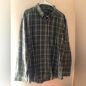 Puritan Green and White Wrinkle Free button down XL